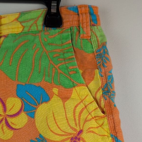 Polo Ralph Lauren Tropical Floral Shorts Size 8 Linen Blend Classic Summer - Picture 5 of 12
